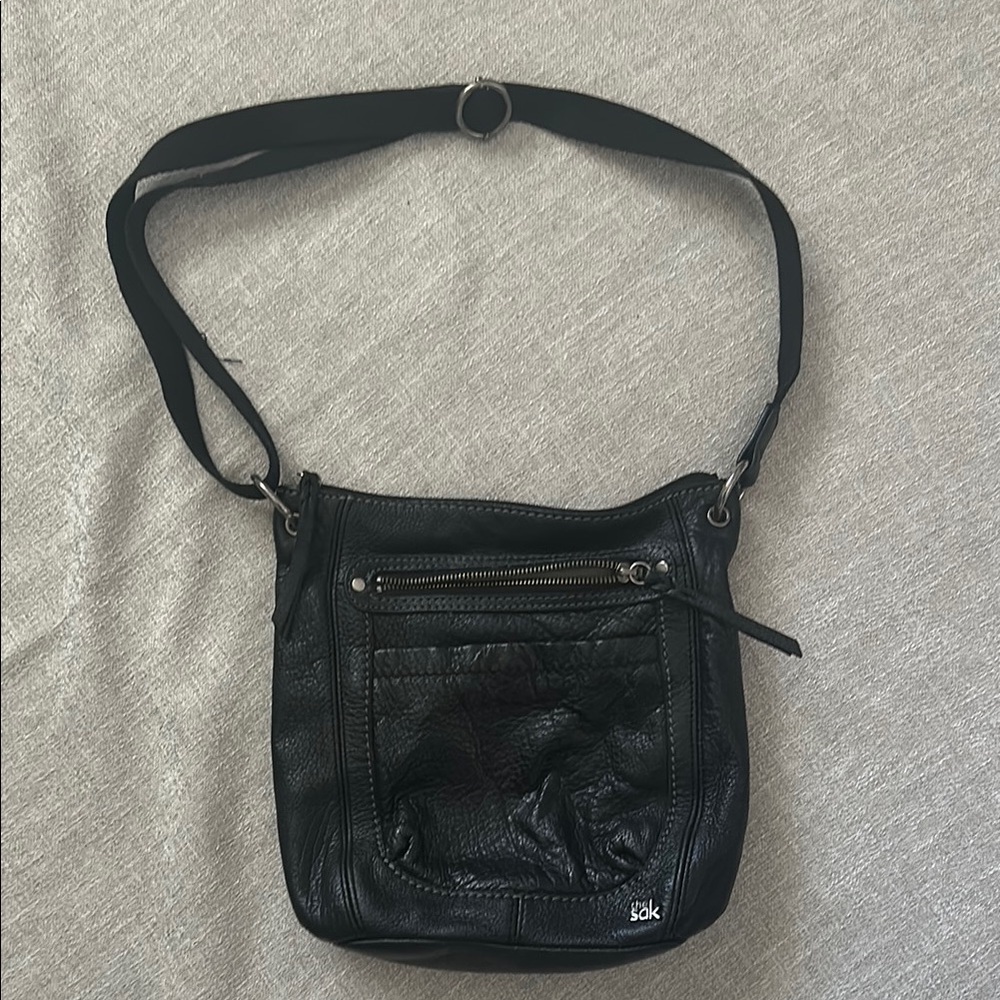 The Sak Black Leather Crossbody Bag